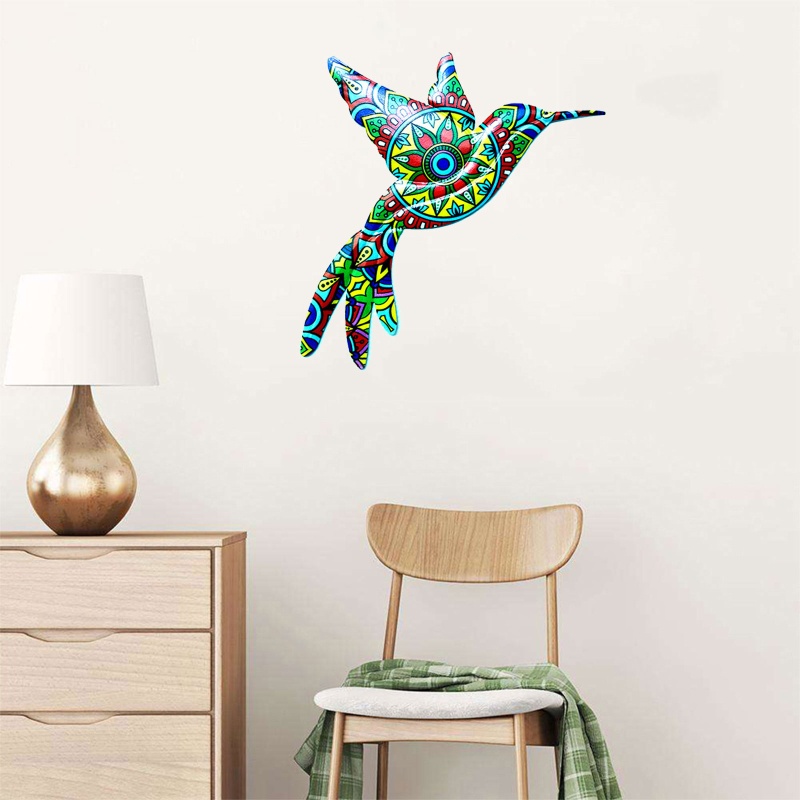 Chim Ruồi Bằng Sắt Treo Tường Trang Trí Màu Sắc Tươi Sáng