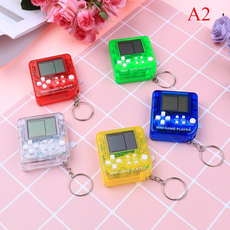 Máy chơi game mini với màn hình LCD và móc khóa đồ chơi giáo dục cho trẻ em