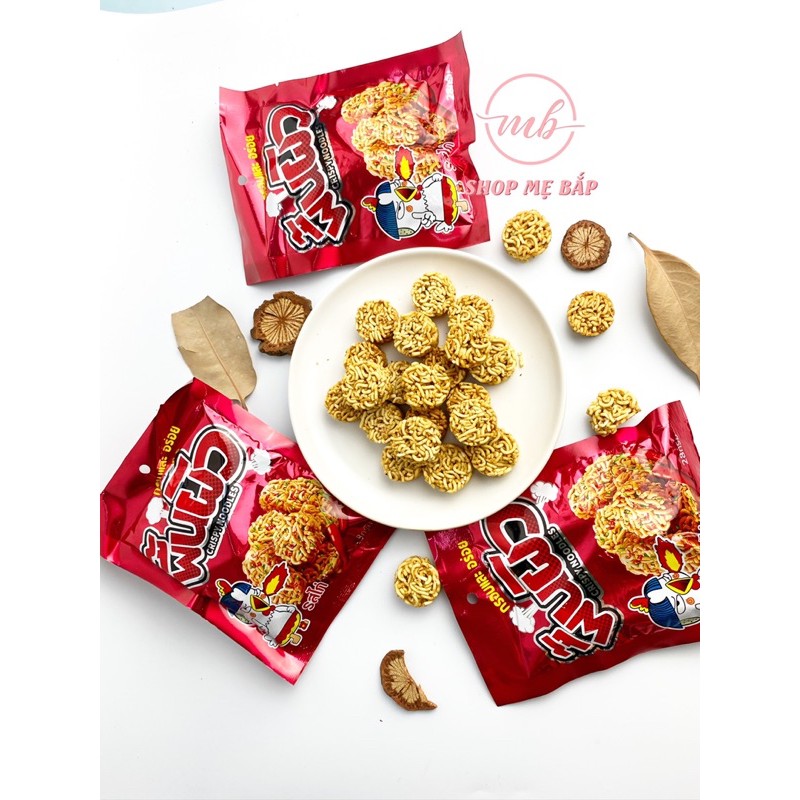 Snack Mì Tôm Viên Thái Lan - Vị Gà Cay, Vị Rong Biển và Vị Siêu Cay - Gói 40gram [ Date xa 02/2022]