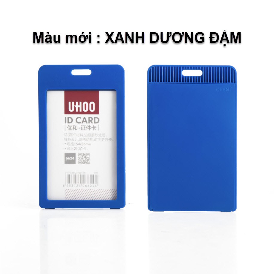 [ HCM ] Thẻ đeo bảng tên nhân viên văn phòng nhựa cao cấp KIỂU VINTAGE MỘT MẶT Dọc và Ngang uhoo 6623-6624  + DÂY ĐEO