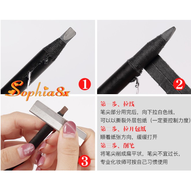 Chì xé kẻ mày cao cấp Haozhuang Make Up Milano Eyebrow Pencil | BigBuy360 - bigbuy360.vn