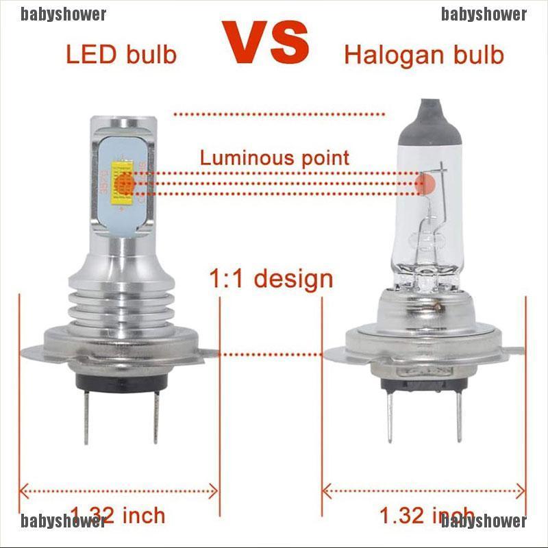 Set 2 Đèn Pha LED H7 DRL H4 Chuyên Dụng Cho Xe Hơi