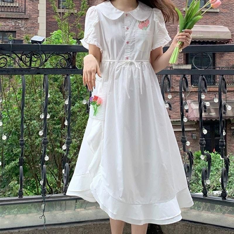 Váy Ullzang trắng nữ tính🌷