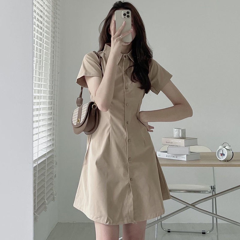 Váy Đầm Sơ Mi Nữ Cổ Bẻ Tay Ngắn Đơn Giản Nhưng Vô Cùng Đẹp | Simide Clothing