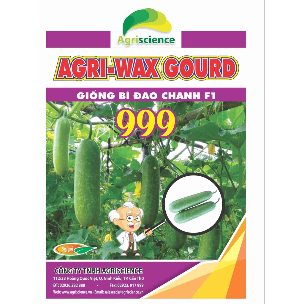 Hạt Giống Bí Đao Chanh AGRI WAXGOURD 999 - (0.4gr (20 hạt))