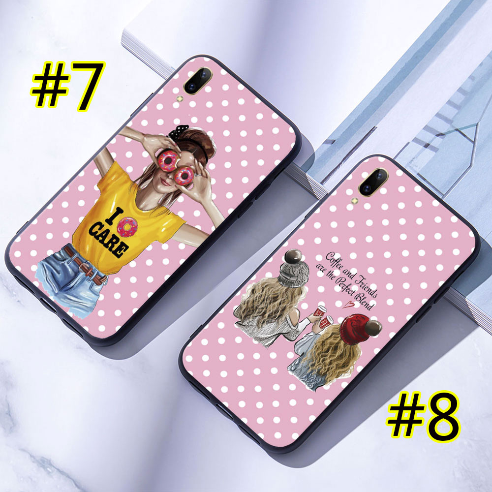 Vivo V5 V5S V7 V7 Plus + V9 V11 Pro V11i Soft Silicone Case Cover Fashion Girl