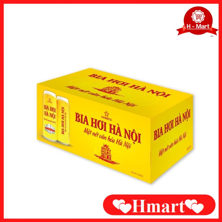 Thùng Bia Hơi Hà Nội Lon To 500ml
