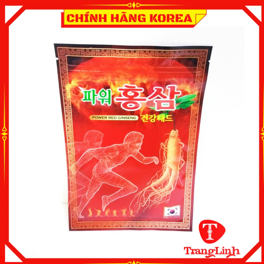 Cao dán hồng sâm Power đỏ hàn quốc - Cao dán sâm chính hãng gói 20 miếng - tranglinhkorea