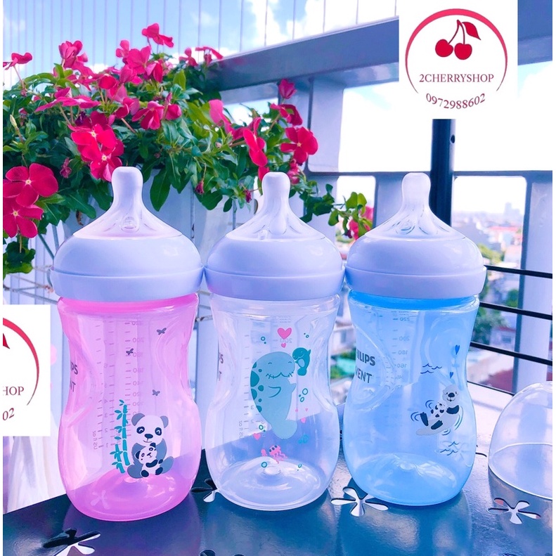 [Mẫu Mới] Bình sữa Philips Avent hoạ tiết 260ml (Hàng Mỹ)