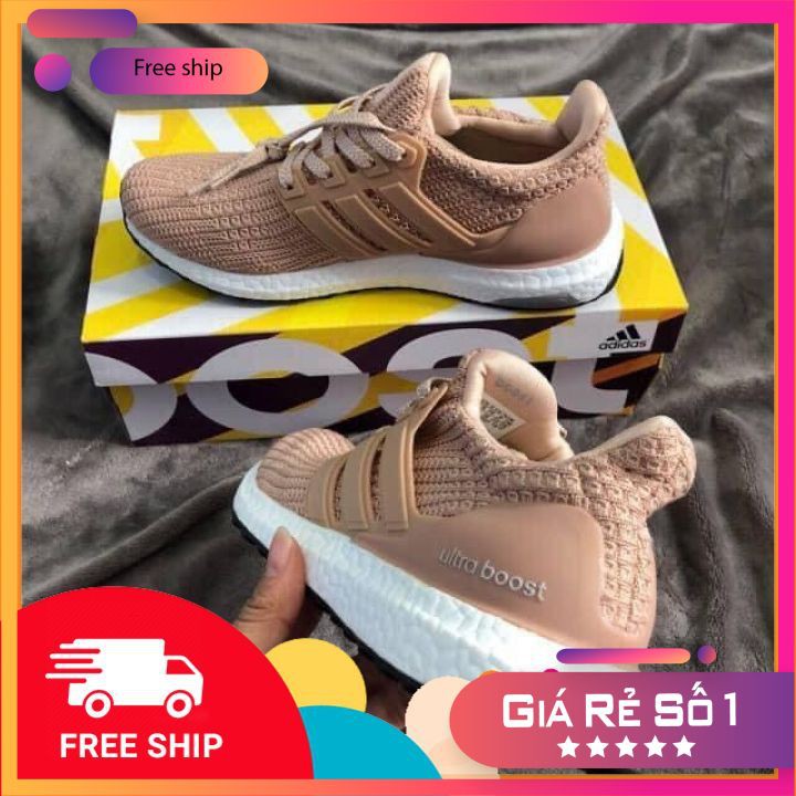 (FullBox + FREE SHIP) Giày Thể Thao Ultraboost 4.0 Hồng Nữ ( Ảnh Thật)