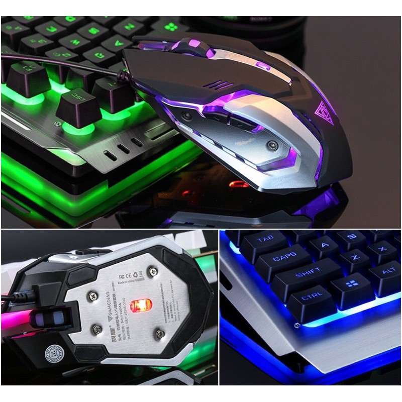 Bộ bàn phím cơ+Chuột Gaming có dây tích hợp chuyên dụng có đèn ned nền