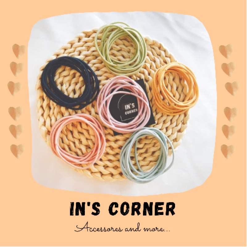 Dây cột tóc nhiều màu pastel (Set 10 sợi)
