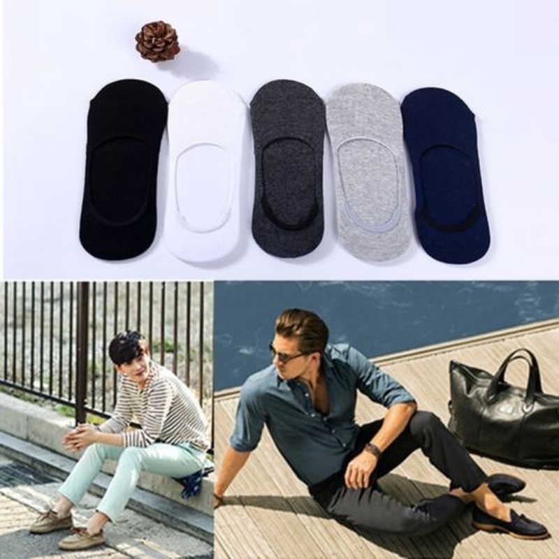 Vớ Thuyền Cotton Vô Hình Cổ Thấp Mềm Mại Thoải Mái Thoáng Khí Chống Trượt Cho Nam Nữ