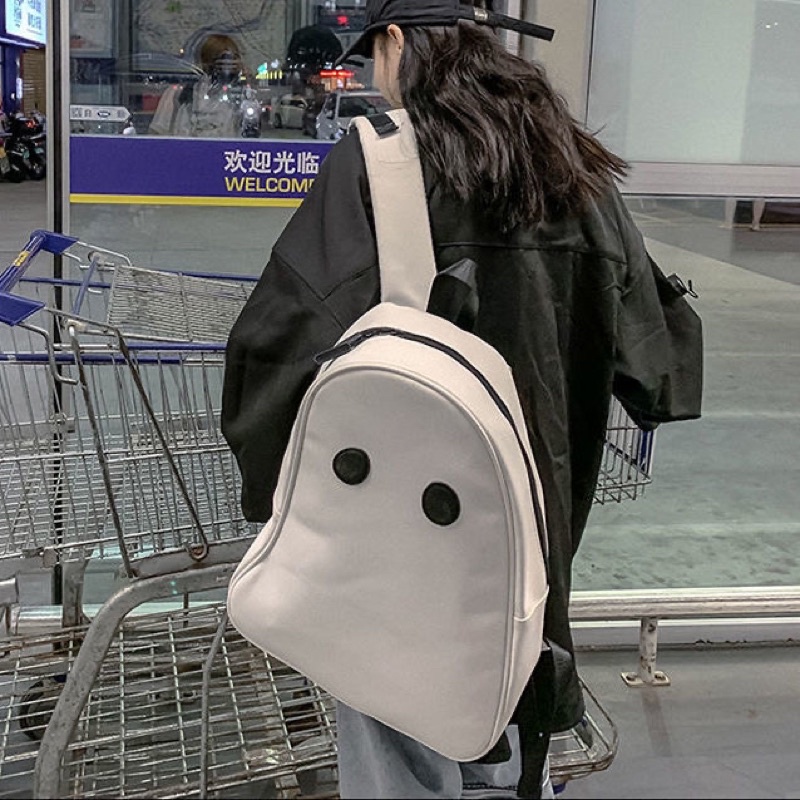 Balo đi học nam nữ hình con ma vô diện mắt to xấu xí