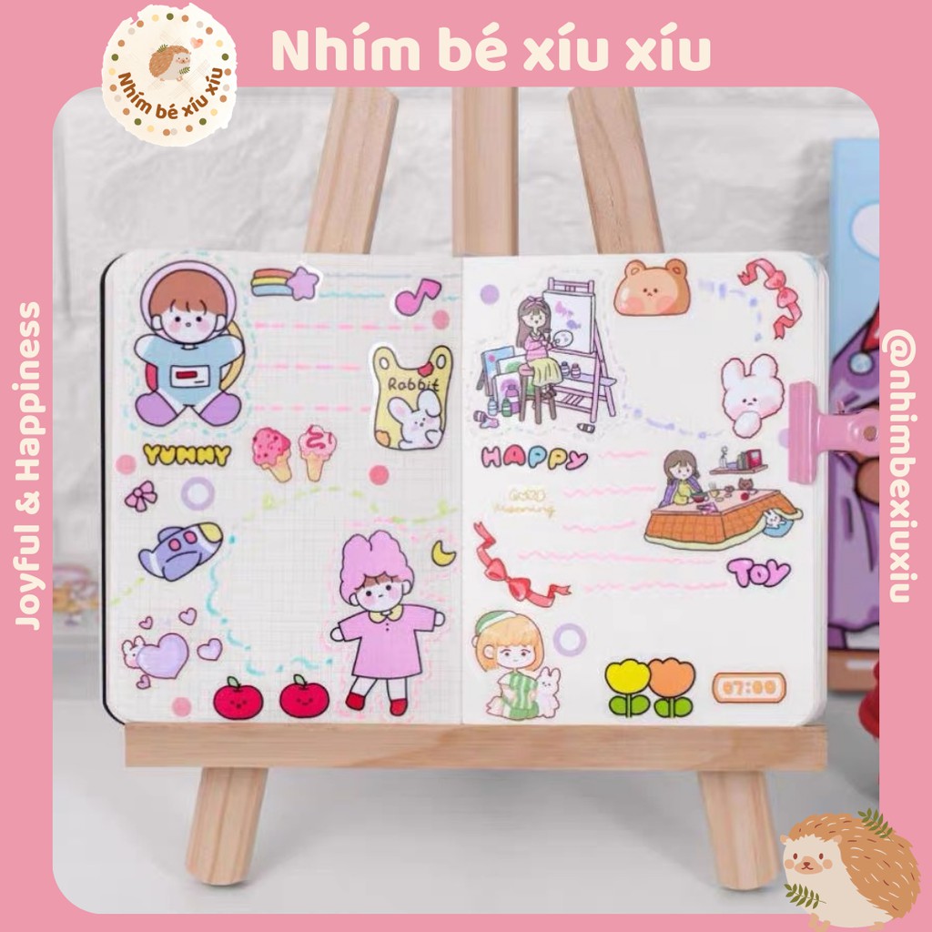1 tấm sticker hình dán trang trí dễ thương Cookies VT177