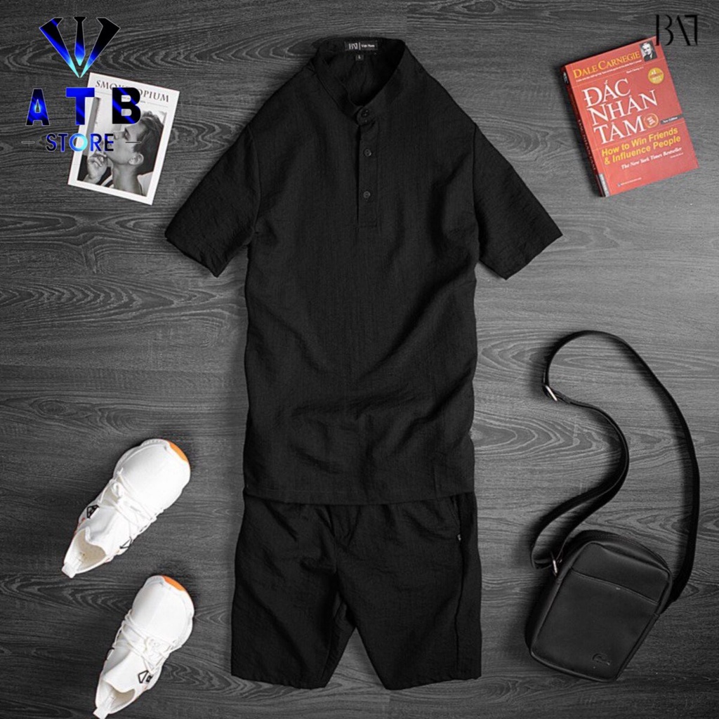 Bộ Đũi Nam - Áo Đũi Quần Ngắn ,Chất Mát Nhẹ Như Không