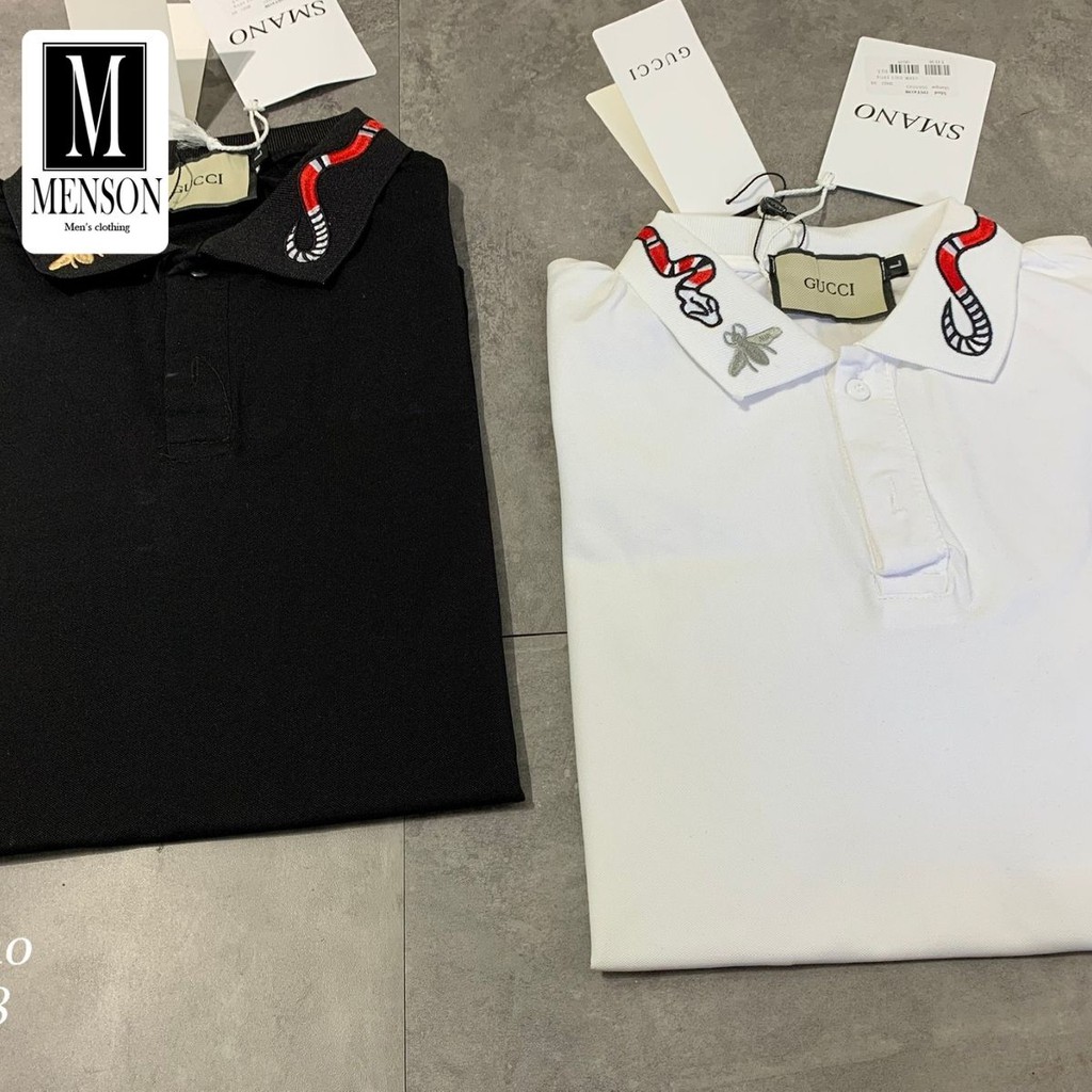 [Hàng Cao Cấp] Áo Thun Nam Có Cổ thêu hình rắn hàng hiệu cao cấp - Áo Polo Nam Chất Mát Mùa Hè MENSON M2050 | BigBuy360 - bigbuy360.vn