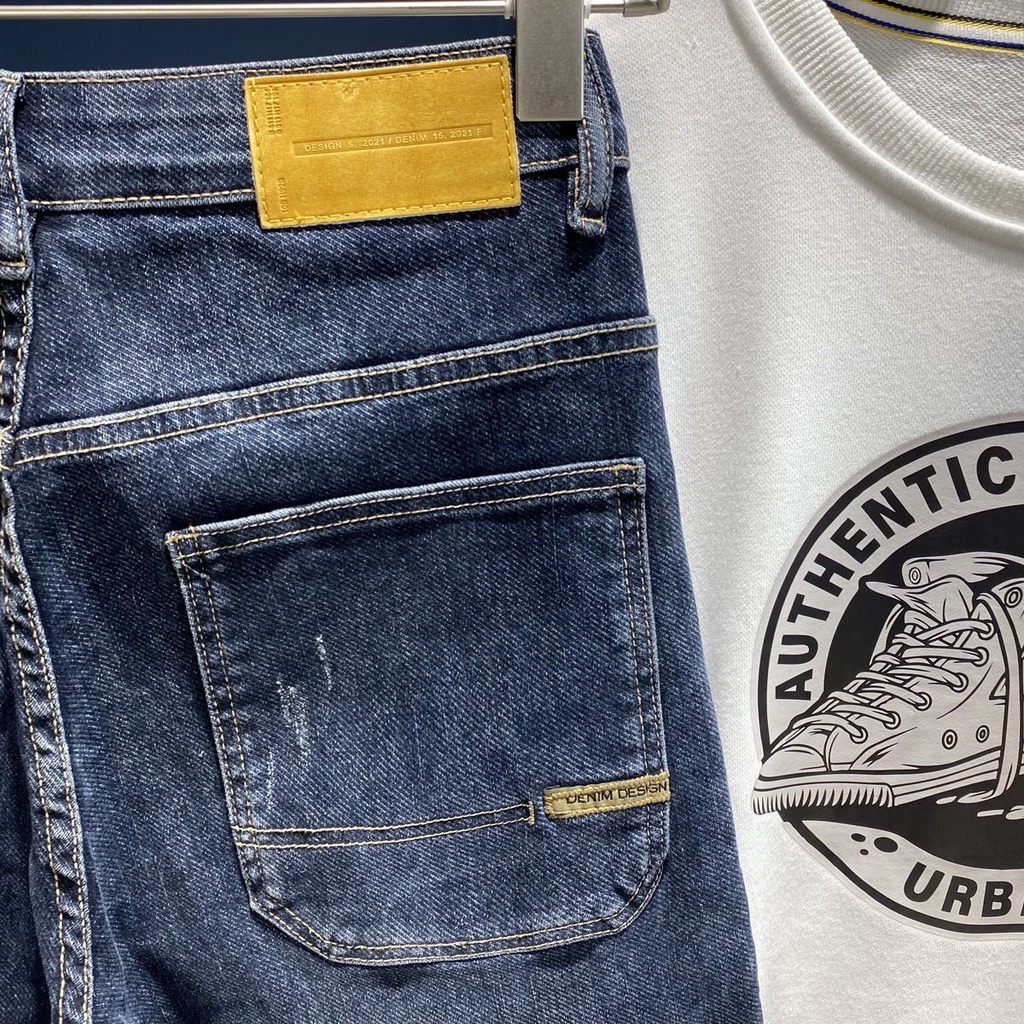 Quần Jean Dài Dáng Ôm Thời Trang Thu Đông Cá Tính Cho Nam 28-36 5