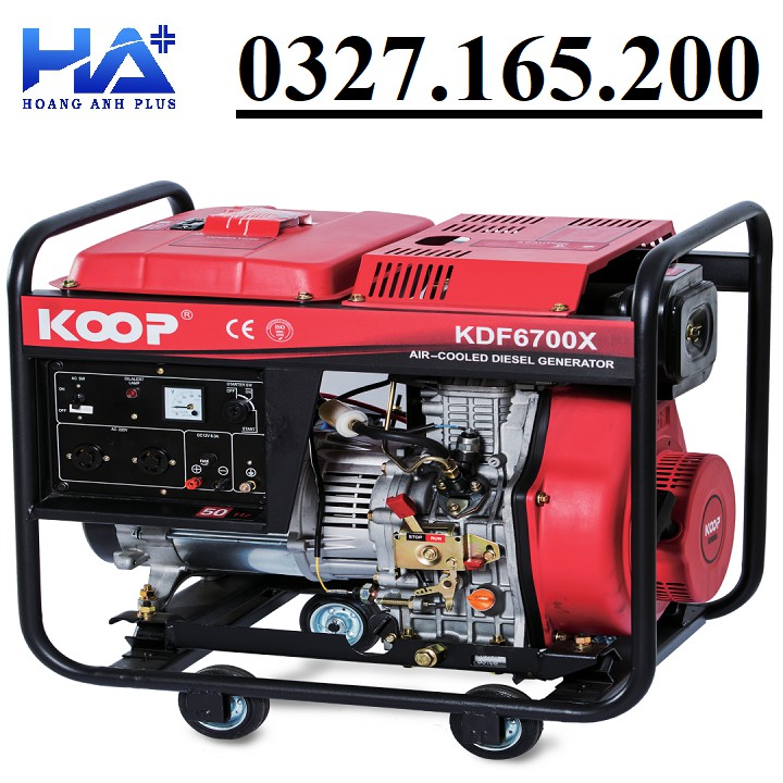 [GÍA TỐT] Máy Phát Điện Chạy Dầu 5Kw Koop KDF6700X-Chính Hãng-Bảo Hành 12 Tháng- Tặng Nhớt