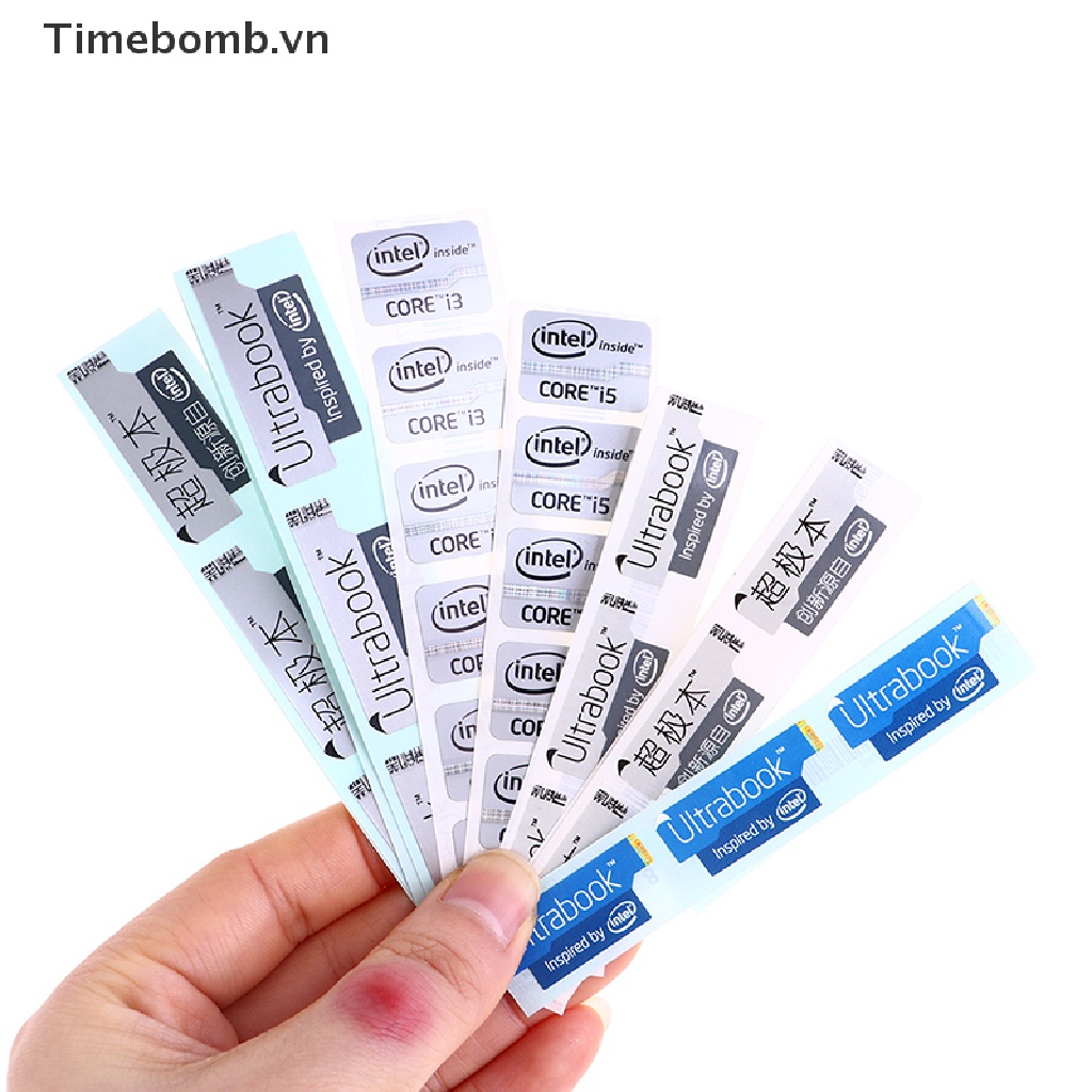 Bộ 5 Sticker Logo Dán Laptop Intel Core I3 I5