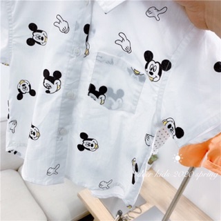 Áo sơ mi họa tiết Mickey