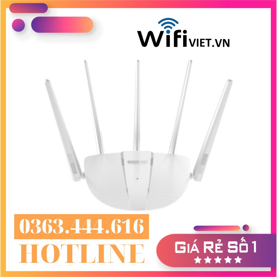[ Tư vấn & Lắp đặt tận nơi]  TOTOLINK A810R - Router Wi-Fi Băng Tần Kép AC1200 | Tư Vấn & Lắp Đặt Bở