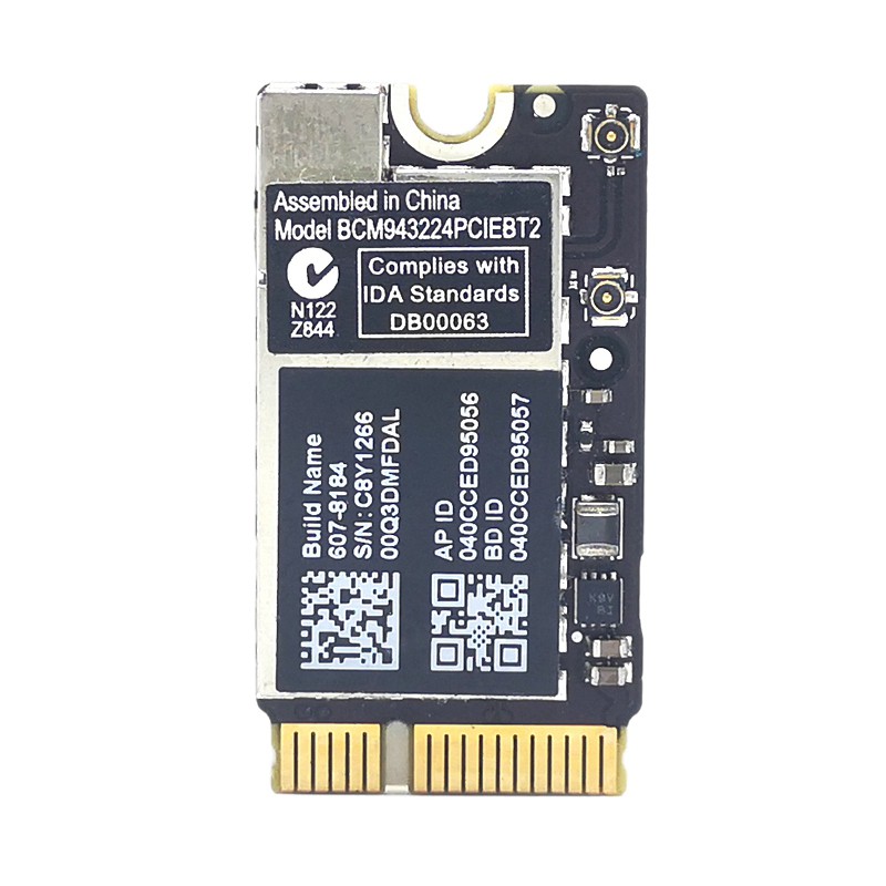 Card Wifi Bcm943224Pciebt2 Không Dây 600m 2.4 & 5g Wifi Cho Mac Os Macbook Air A1370 A1369 A1465 A1466 Mc505 965 | BigBuy360 - bigbuy360.vn