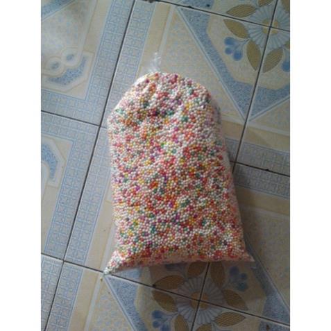 100g hạt xốp màu bỏ hộp quà trang trí, smile...