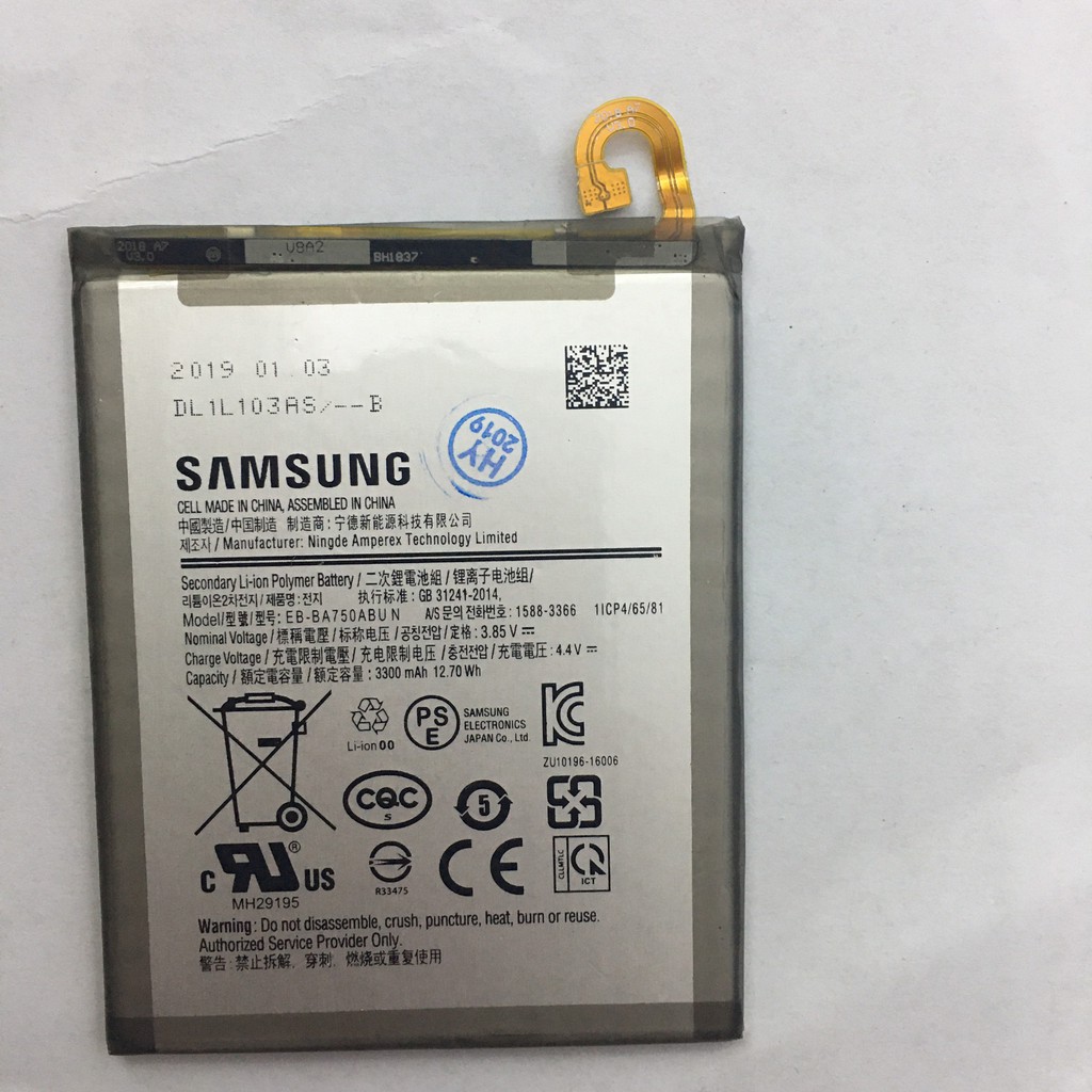 Pin Samsung A10/ M10/ A7 2018/ EB-BA750ABU - Pin zin bóc máy