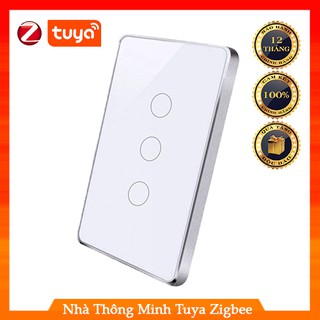 Công tắc tuya zigbee wifi cảm ứng chữ nhật thông minh 1 2 3 4 nút tuya