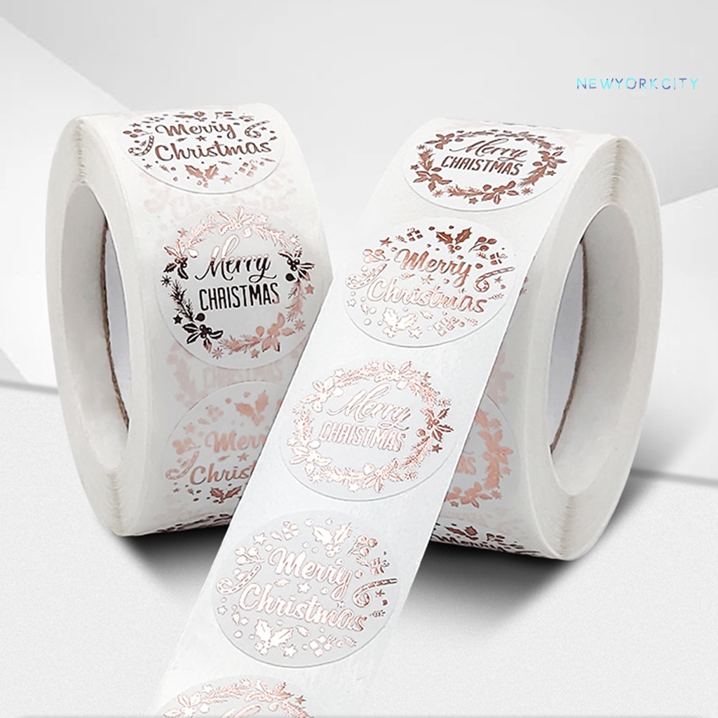 Bộ 500 Miếng Dán Chữ Merry Christmas Màu Vàng Hồng