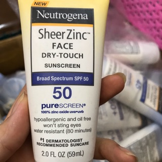 Kem chống nắng Neutrogena Sheer ZinC SPF 50 (chuẩn Mỹ)
