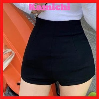 Quần short nữ lưng cao khóa kéo sau, Quần biker cho nữ trẻ trung tôn dáng thời trang kamichi mã 832