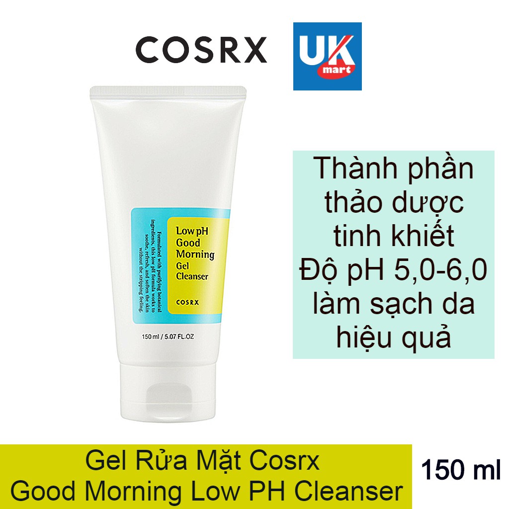 HSD 2023 Gel Rửa Mặt Cosrx Good Morning Low PH Cleanser 150ml