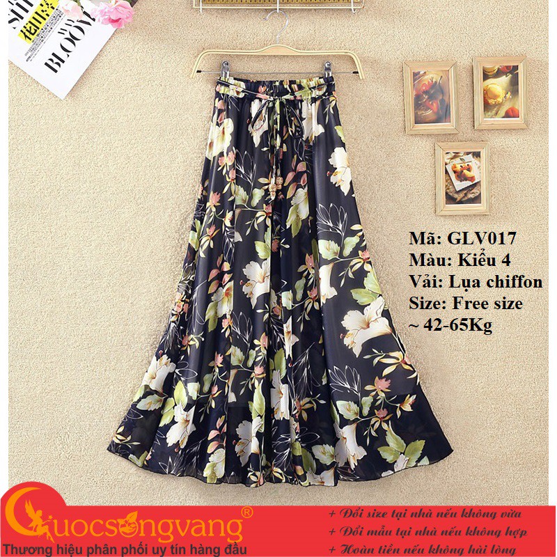 Chân váy dài maxi hai lớp chân váy chiffon lưng thun GLV017 Cuocsongvang | BigBuy360 - bigbuy360.vn