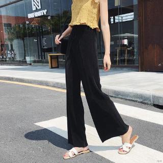 Quần ống rộng vải lụa chiffon thời trang cho nữ