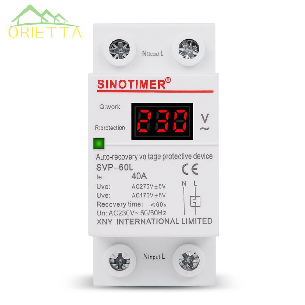 Rơle ngắt mạch bảo vệ quá áp 50/60Hz 40A tự thiết lập lại tiện dụng