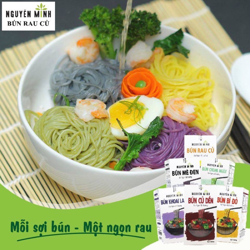 Bún rau củ, Mì rau củ tổng hợp Nguyên Minh hộp 300gram-AnKanFood