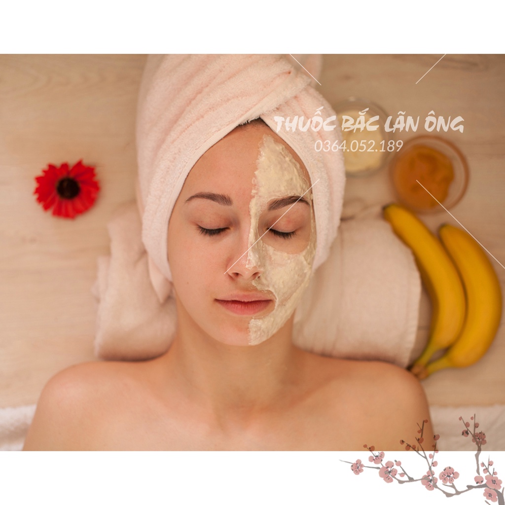 Bột dưỡng da mờ thâm (Bột hữu cơ, mask tự nhiên, giảm thâm nám, chống lão hóa, cấp ẩm)- Thuốc Bắc Lãn Ông