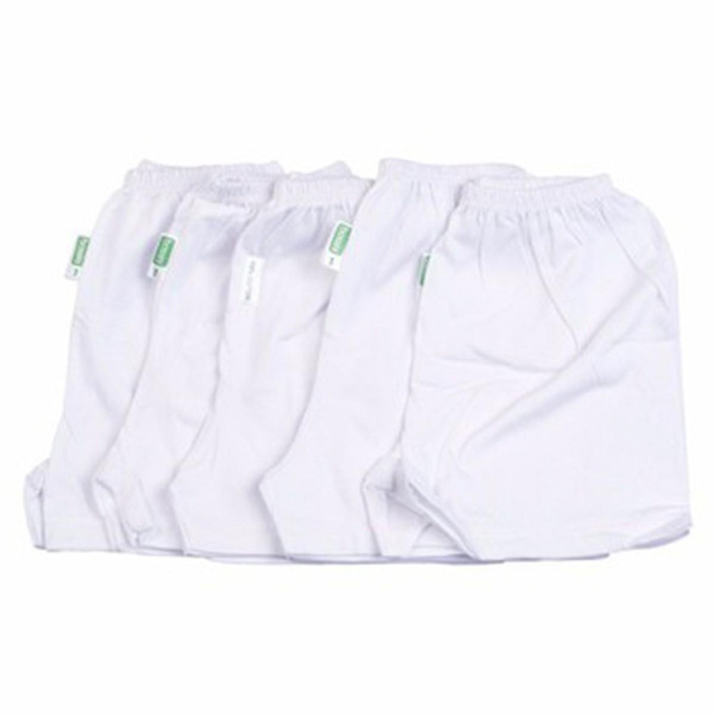 5 Quần Trắng Ngắn Cho Bé Mặc Nhà (5-15Kg)