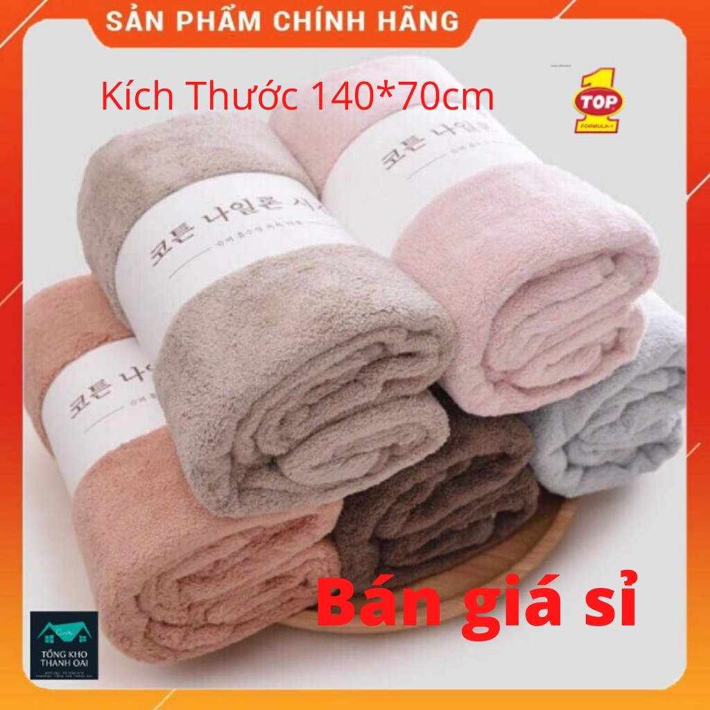 Khăn Tắm Xuất Hàn Cao Cấp Kích Thước 140*70cm Siêu Mềm Mịn Nặng 300g