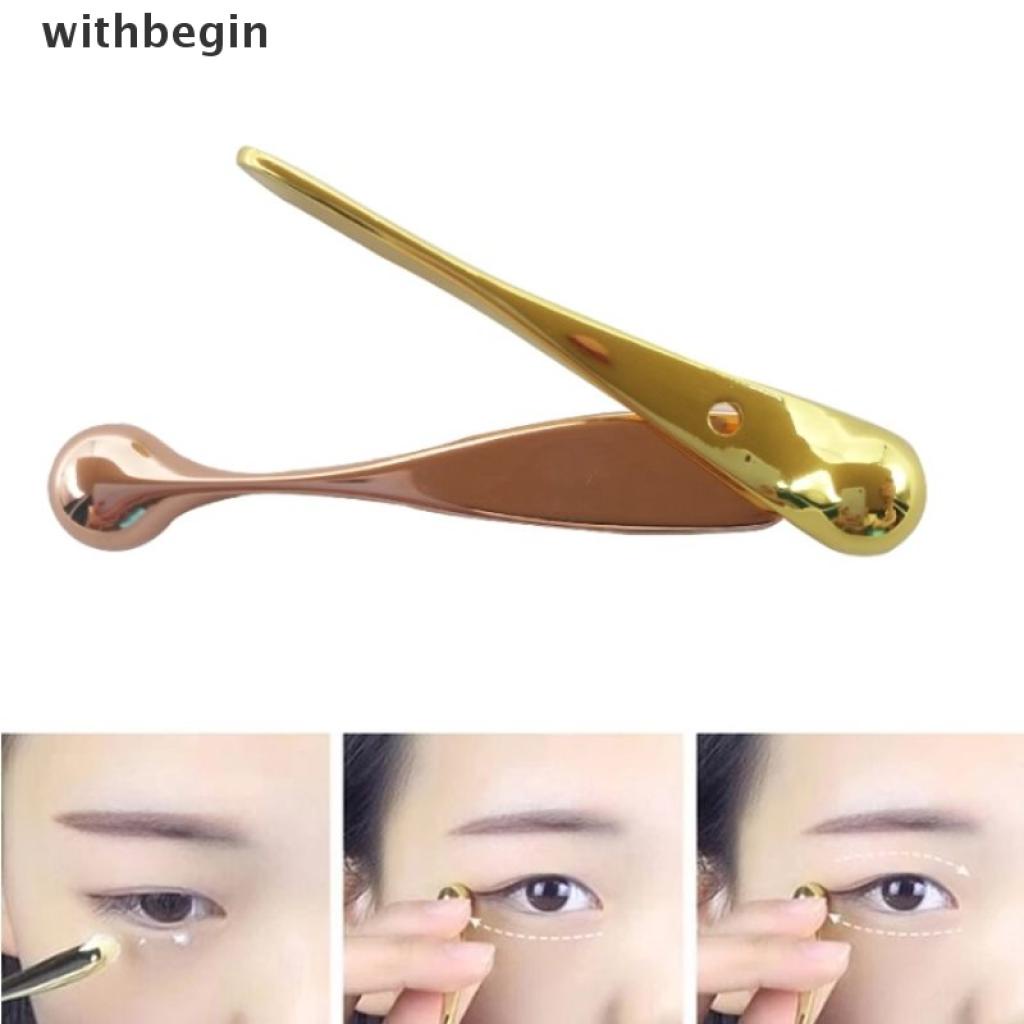 [Hàng mới về] Que mát xa tán kem dưỡng da mắt bằng kim loại loại bỏ nếp nhăn và bọng mắt