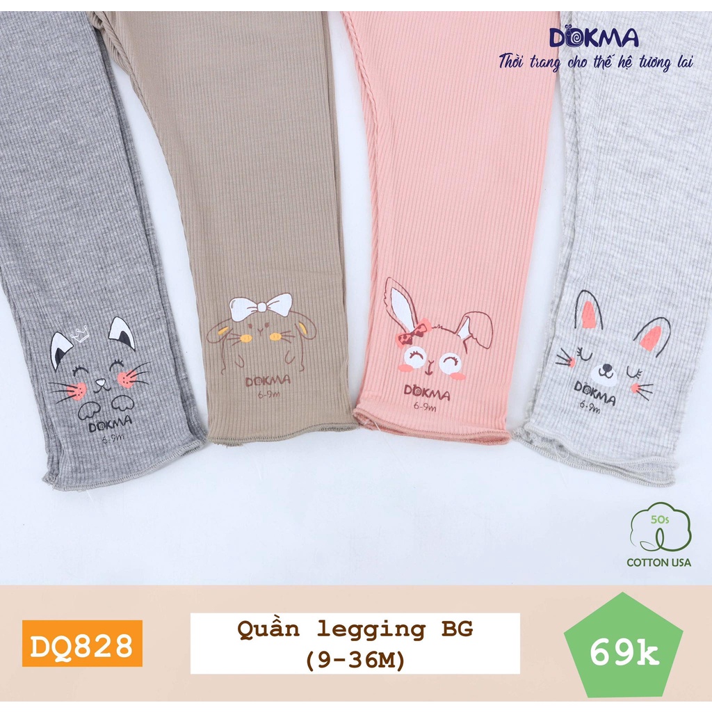 (6-36M) Quần legging tăm mỏng cho bé gái - DOKMA