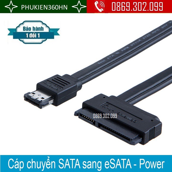 Cáp eSata-sata combo cấp nguồn cho ổ 2.5''