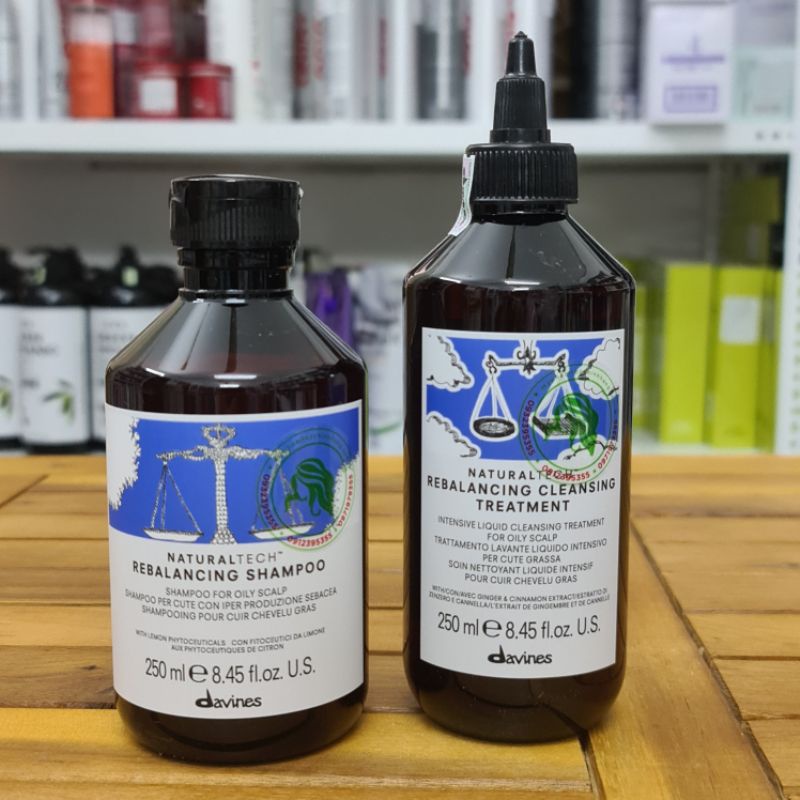 Dầu gội và dung dịch cân bằng da đầu Davines rebalancing 250ml - 1000ml