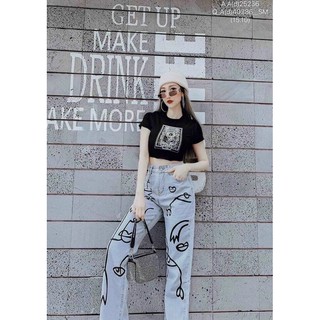 QUẦN JEANS HOẠ TIẾT (KÈM VIDEO HÌNH THẬT)