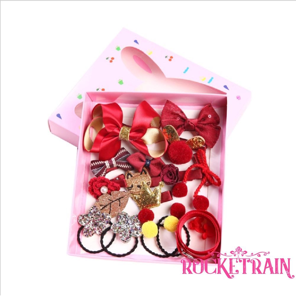 Set kẹp tóc dễ thương cho bé gái