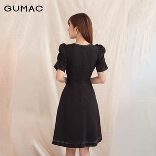 Đầm cổ V dằn chỉ DA1028 GUMAC