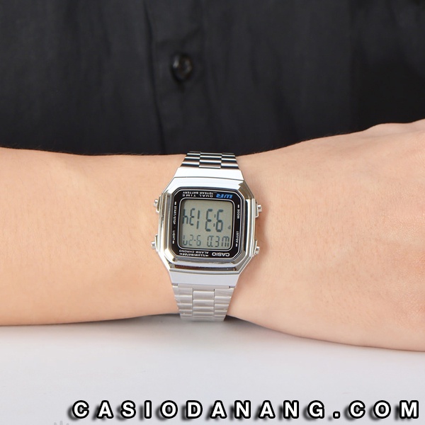 Đồng hồ unisex dây kim loại Casio chính hãng Anh Khuê A178WA-1ADF