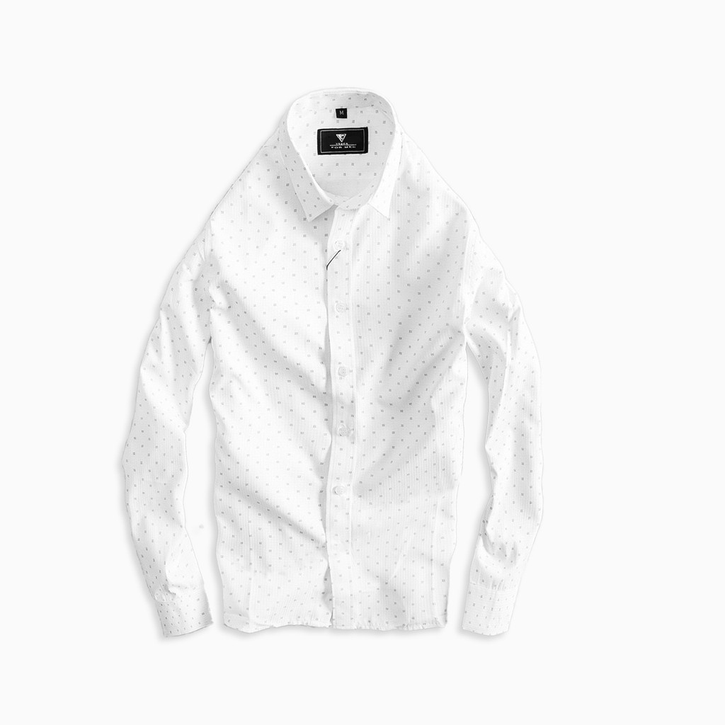 Áo sơ mi nam cao cấp họa tiết chấm bi đẹp Vesca form dáng thời trang Hàn Quốc chất vải không nhăn không xù L | BigBuy360 - bigbuy360.vn